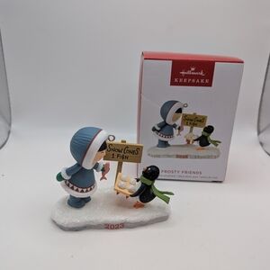 Hallmark Frosty Friends Ornament - Blue and Black